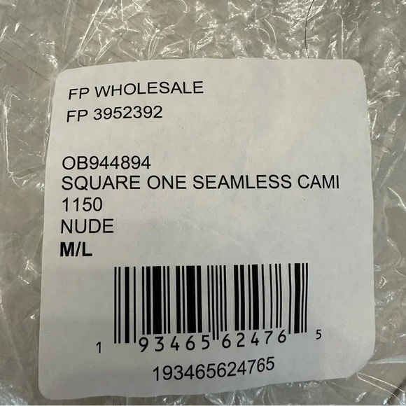 Free People Intimately Women’s Square One Seamless Cami in Nude Size M/L NWT - Picture 4 of 7